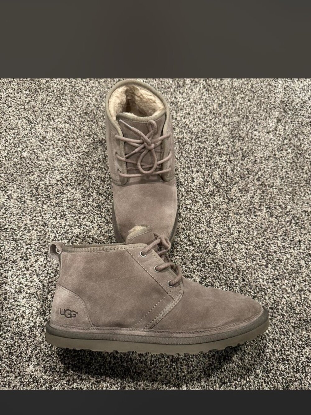 UGG Men's Grey and Brown Boots - M 10.5